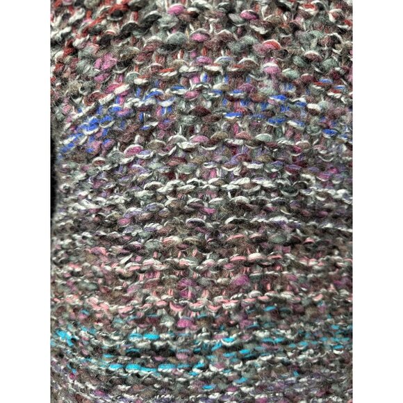 Anthropologie Moth Chunky Knit Open Cardigan Sweater Large Multicolor Cozy Boho - Picture 9 of 11